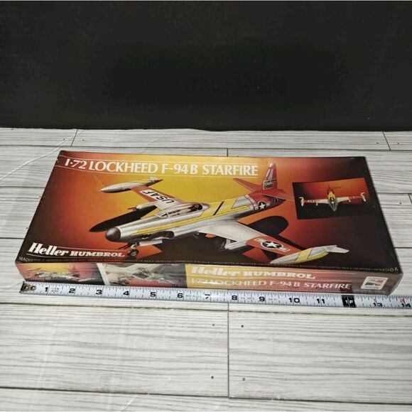 Vintage Heller Humbrol F-94B STARFIRE LOCKHEED 1:72 Model Airplane Kit #80302 - Picture 7 of 8